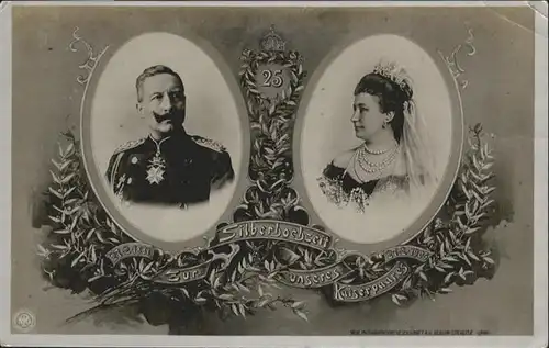Wilhelm II Kaiserin Auguste Viktoria Silberhochzeit / Persoenlichkeiten /