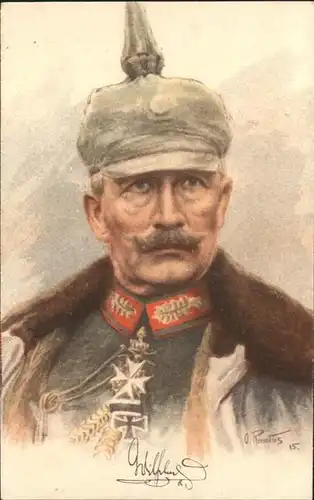 Wilhelm II Pickelhaube Militaria Kuenstler O. Renatus / Persoenlichkeiten /