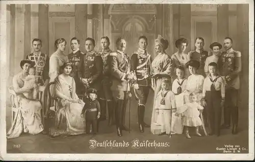 Adel Preussen Kaiserhaus Wilhelm II Kaiserin Auguste Viktoria Kronprinzessin Cecilie Kronprinz Friedrich Wilhelm  / Koenigshaeuser /