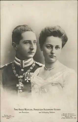 Adel Preussen Prinz August Wilhelm Prinzessin Alexandra Victoria / Koenigshaeuser /