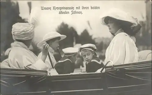 Adel Preussen Kronprinzessin Cecilie Kinder Kutsche / Koenigshaeuser /