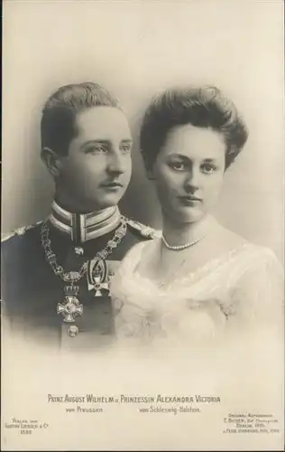 Adel Preussen Prinz August Wilhelm Prinzessin Alexandra Victoria / Koenigshaeuser /
