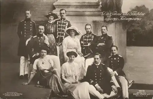 Adel Preussen Kronprinz Friedrich Wilhelm Kronprinzessin Cecilie Toechter Soehne / Koenigshaeuser /