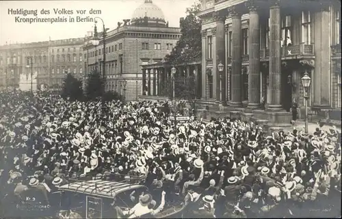 Adel Preussen Huldigung Kronprinzenpalais Berlin / Koenigshaeuser /