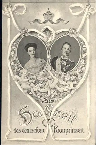 Adel Preussen Kronprinzessin Cecilie Kronprinz Friedrich Wilhelm Hochzeit Engel / Koenigshaeuser /