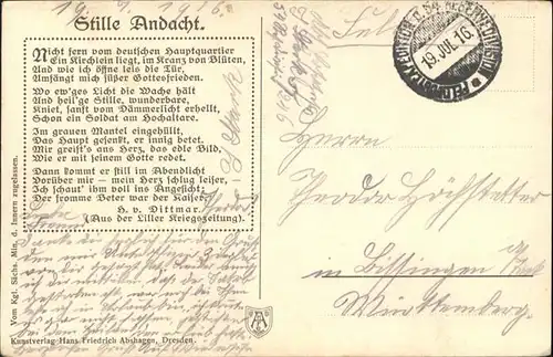 Wilhelm II Andacht / Persoenlichkeiten /