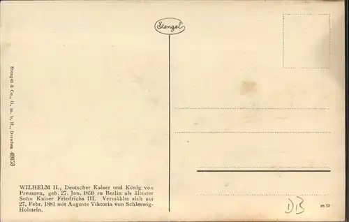 Wilhelm II  / Persoenlichkeiten /