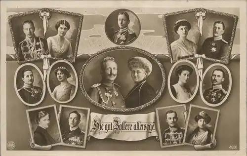 Adel Preussen Wilhelm II Kaiserin Auguste Viktoria Kronprinz Friedrich Wilhelm Kronprinzessin Cecilie Familie / Koenigshaeuser /