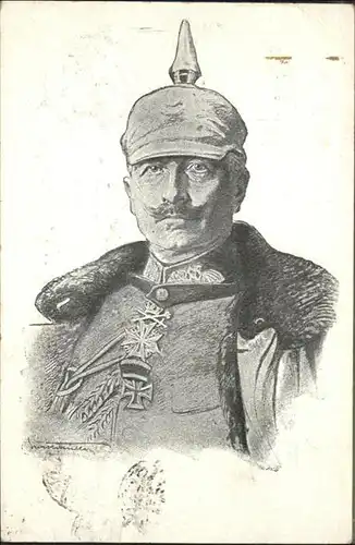Wilhelm II Militaria Pickelhaube / Persoenlichkeiten /