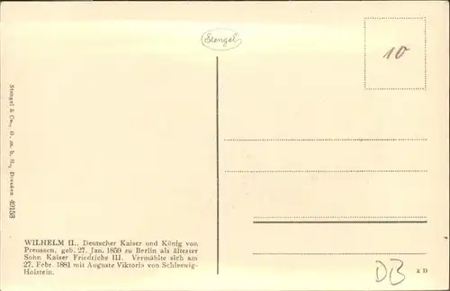 Wilhelm II  / Persoenlichkeiten /