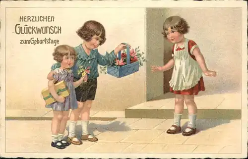 Geburtstag Kinder Korb Maedchen / Greetings /