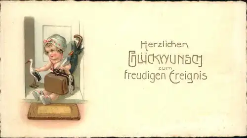 Glueckwunsch Koffer Kind / Greetings /