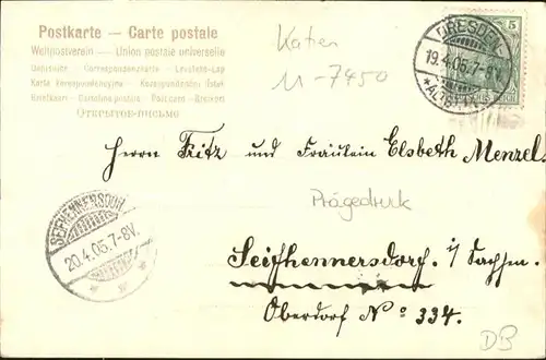 Ostern Easter Paques Kueken Katze / Greetings /