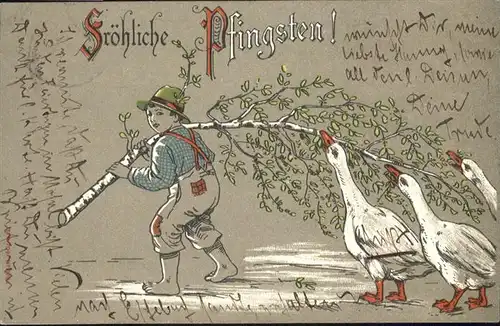 Pfingsten Pentecost Pentecote Enten / Greetings /