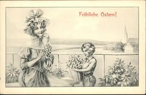 Ostern Easter Paques Frauen / Greetings /