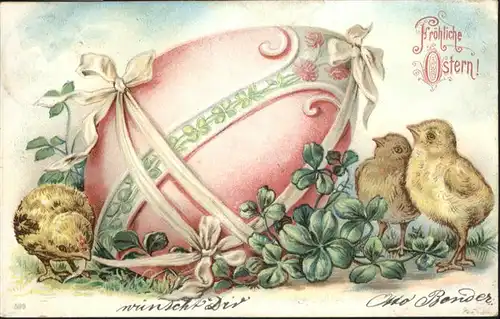Ostern Easter Paques Ei Kueken / Greetings /