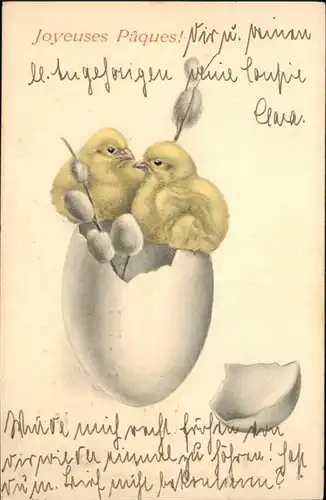 Ostern Easter Paques Kueken Ei / Greetings /