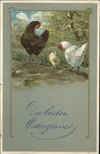Ostern Easter Paques Gefluegel / Greetings /