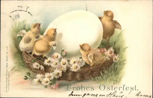 Ostern Easter Paques Kueken Ei / Greetings /