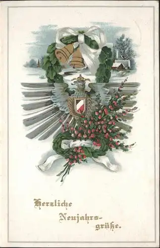 Schwarz Weiss Rot Neujahr Glocken / Heraldik /