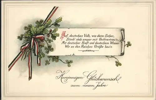 Schwarz Weiss Rot Neujahr / Heraldik /