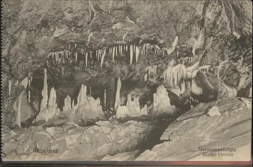 Hoehlen Caves Grottes Hermannshoehle Blaue Grotte Tropfstein  / Berge /