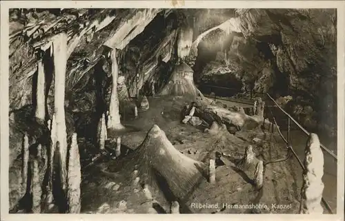 Hoehlen Caves Grottes Ruebeland Hermannshoehle Kanzel Tropfstein  / Berge /