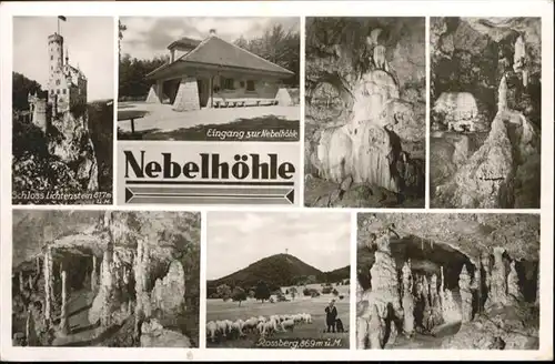 Hoehlen Caves Grottes Nebelhoehle Tropfsteinhoehle Schloss Lichtenstein / Berge /