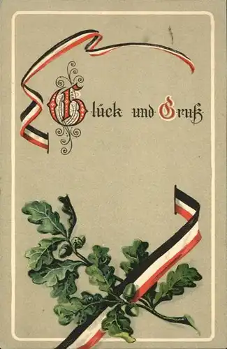 Schwarz Weiss Rot Glueck / Heraldik /