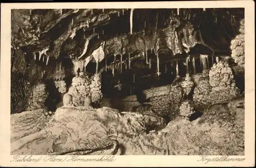 Hoehlen Caves Grottes Ruebeland Hermannshoehle Kristallkammer / Berge /