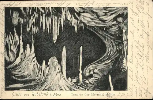 Hoehlen Caves Grottes Ruebeland Hermannshoehle Tropfstein  / Berge /