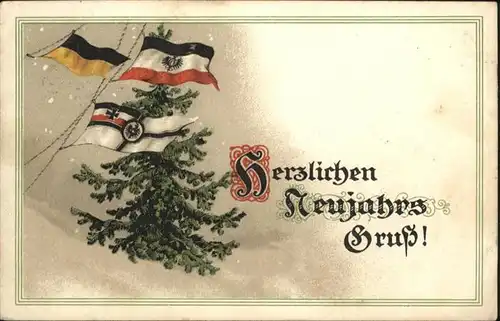 Schwarz Weiss Rot Fahnen Neujahr / Heraldik /