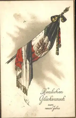 Schwarz Weiss Rot Fahne Neujahr / Heraldik /