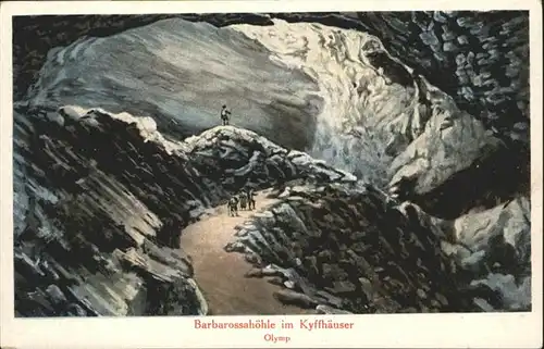 Hoehlen Caves Grottes Barbarossahoehle Kyffhaeuser Olymp / Berge /