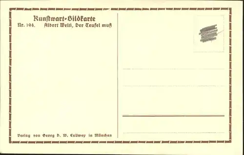 Teufel Kuenstler Albert Welti Nr 194 / Maerchen und Sagen /