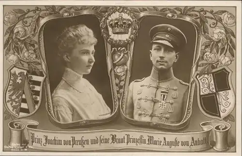 Adel Preussen Prinz Joachim Prinzessin Marie Auguste von Anhalt Wappen