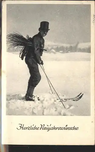 Schornsteinfeger Ski Neujahr