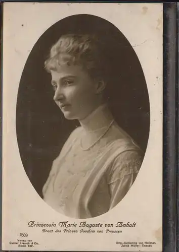 Adel Anhalt Prinzessin Marie Auguste