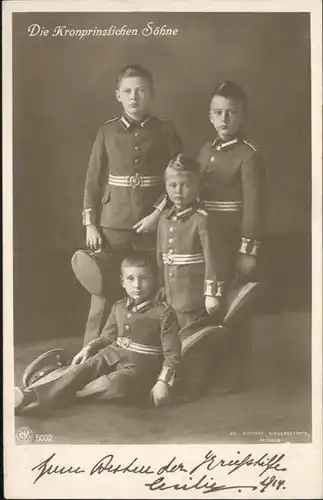 Adel Preussen kronprinzliche Soehne Kinder