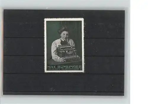 Schreibmaschine Max Roemunger Muenchen