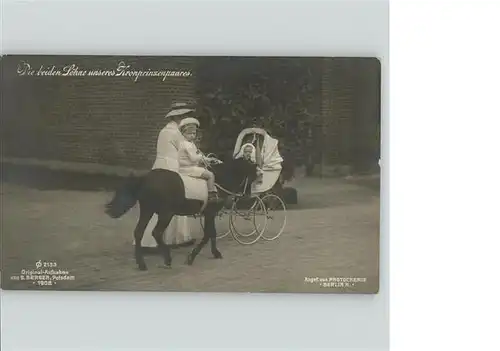 Adel Preussen Kinderwagen Pferd 
