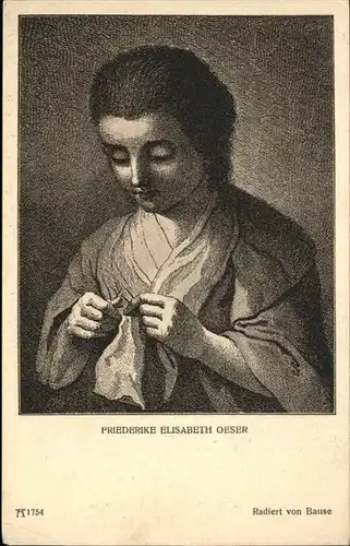 Handarbeit Friederike Elisabeth Oeser Kuenstler Bause