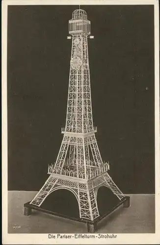 Uhren Pariser Eiffelturm Strohuhr