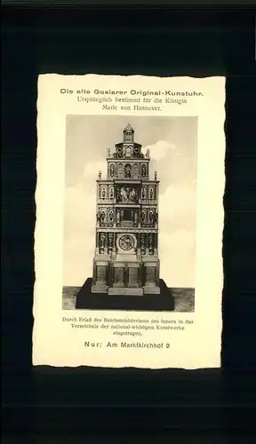 Uhren Goslar Original Kunstuhr