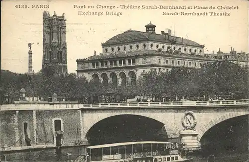 Theatergebaeude Paris Pont au Change Theatre Sarah-Bernhardt Place du Chatelet
