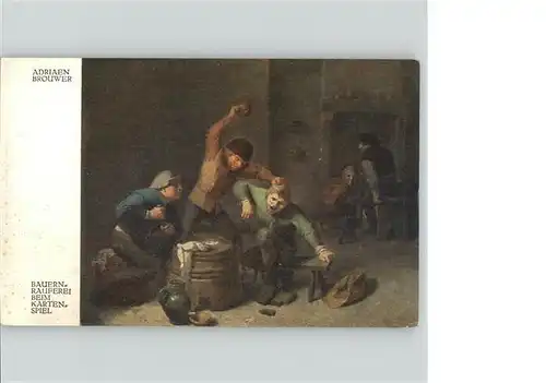 Kartenspiel Kuenstler Adriaen Brouwer Bauern