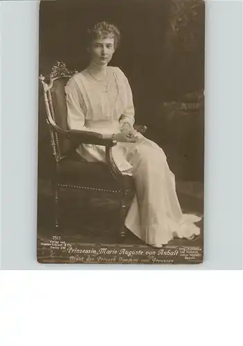 Adel Anhalt Prinzessin Marie Auguste von Anhalt