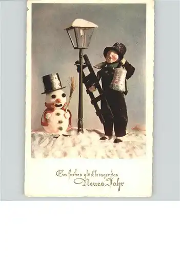 Schornsteinfeger Schneemann Neujahr