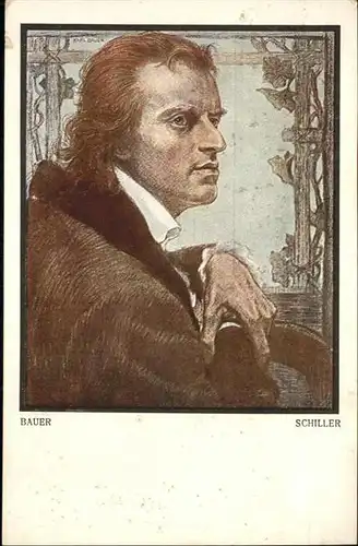 wq95494 Schiller Friedrich Bauer Kategorie. Dichter Alte Ansichtskarten