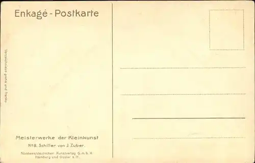 wq95558 Schiller Friedrich Kuenstler J. Zuber Kategorie. Dichter Alte Ansichtskarten